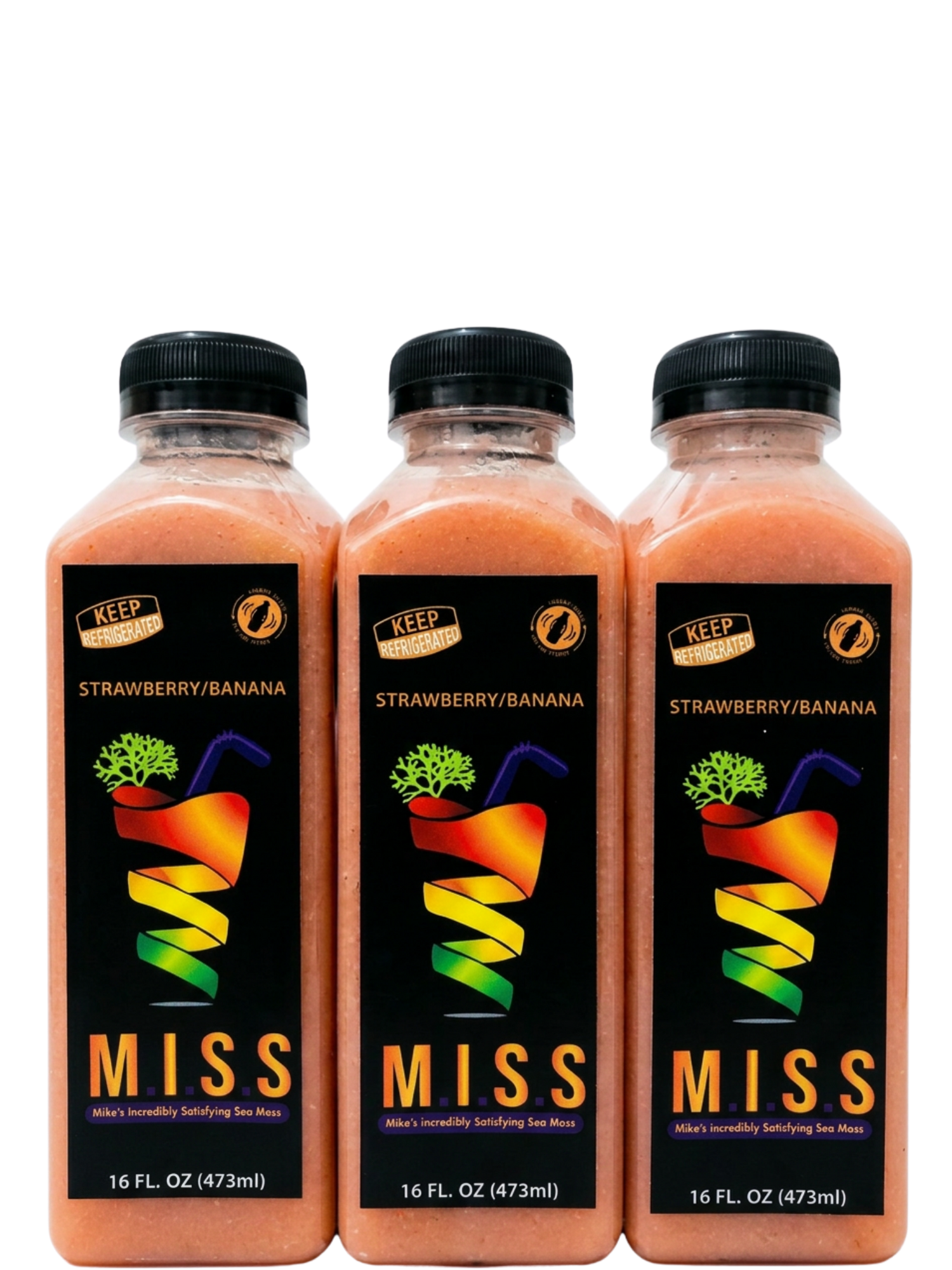 Banana - Strawberry Sea Moss Smoothie 10-Pack