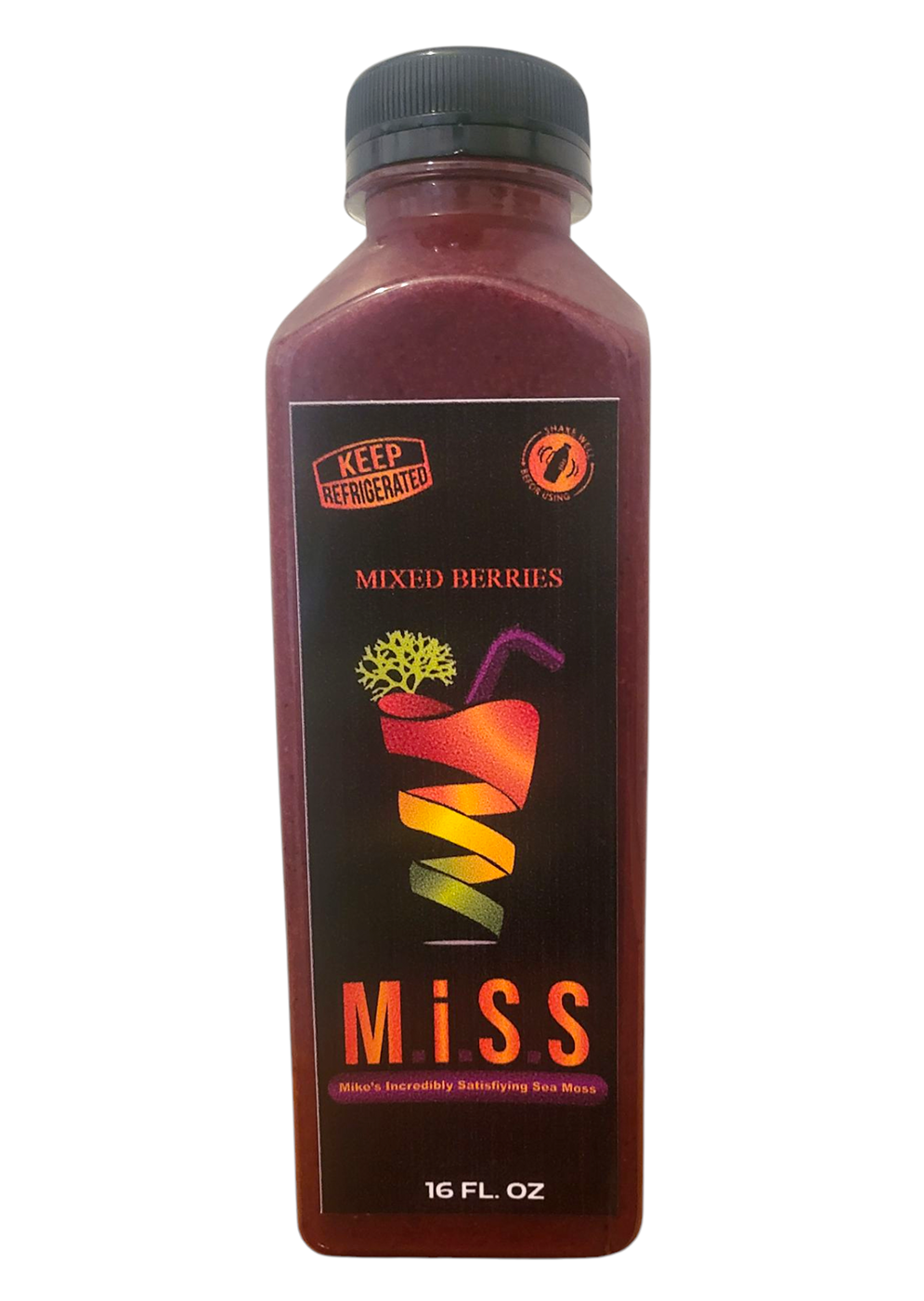 Strawberry-Blueberry-Blackberry-Raspberry Sea Moss Smoothie