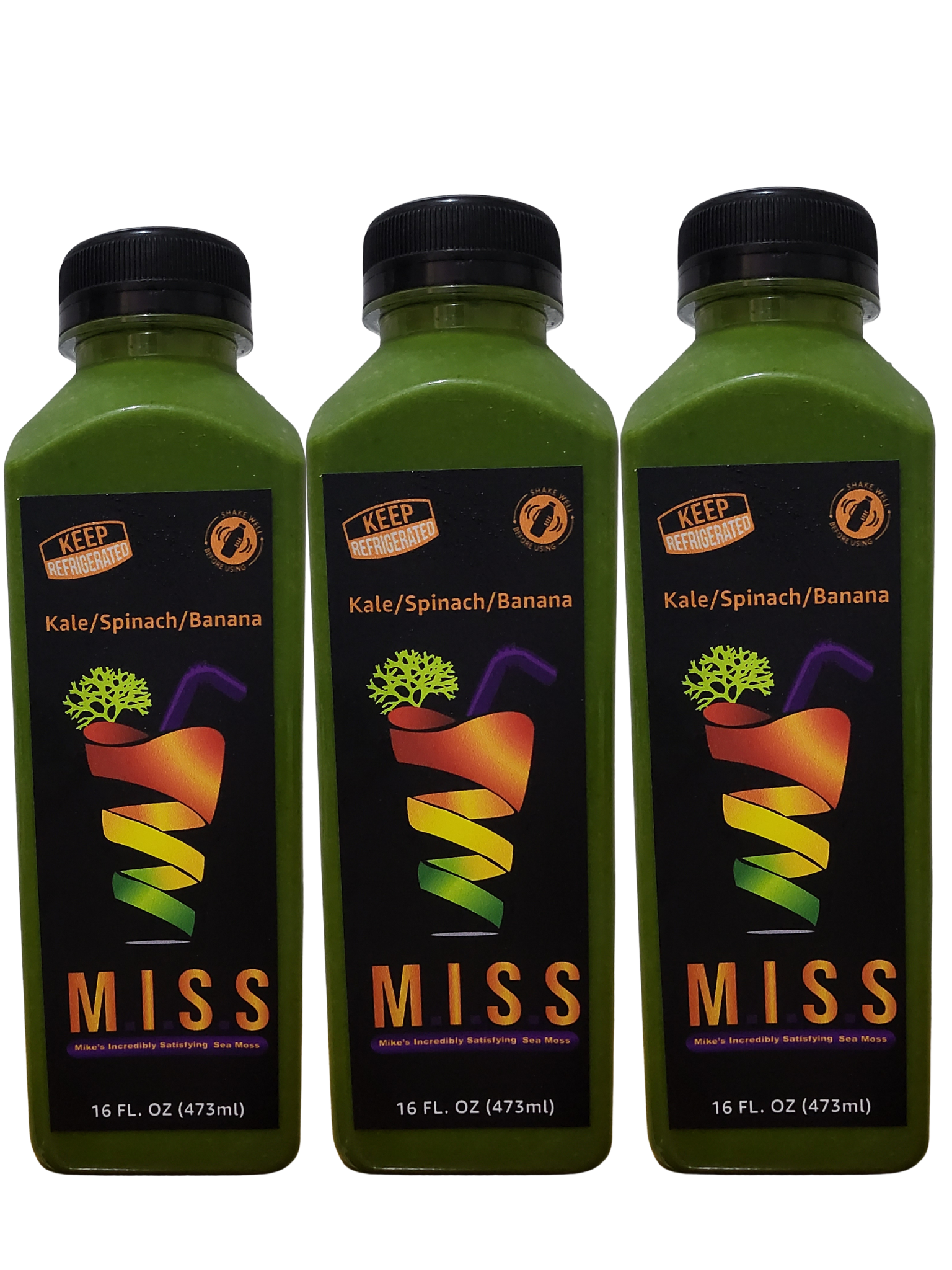Kale Spinach Banana Sea Moss Smoothie 30 Pack by Mike's Sea Moss