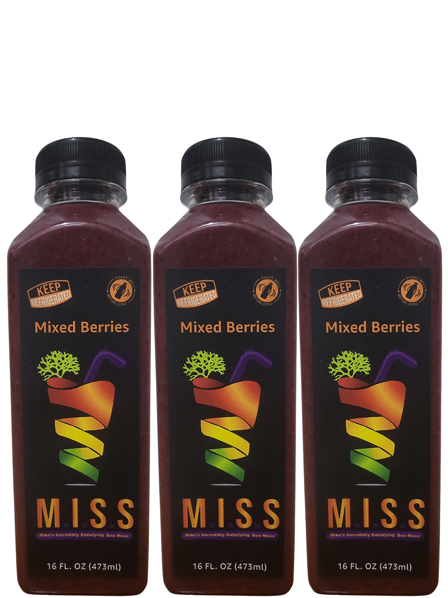 Mixed Berry Sea Moss Smoothie 30 Pack by Mike's Sea Moss