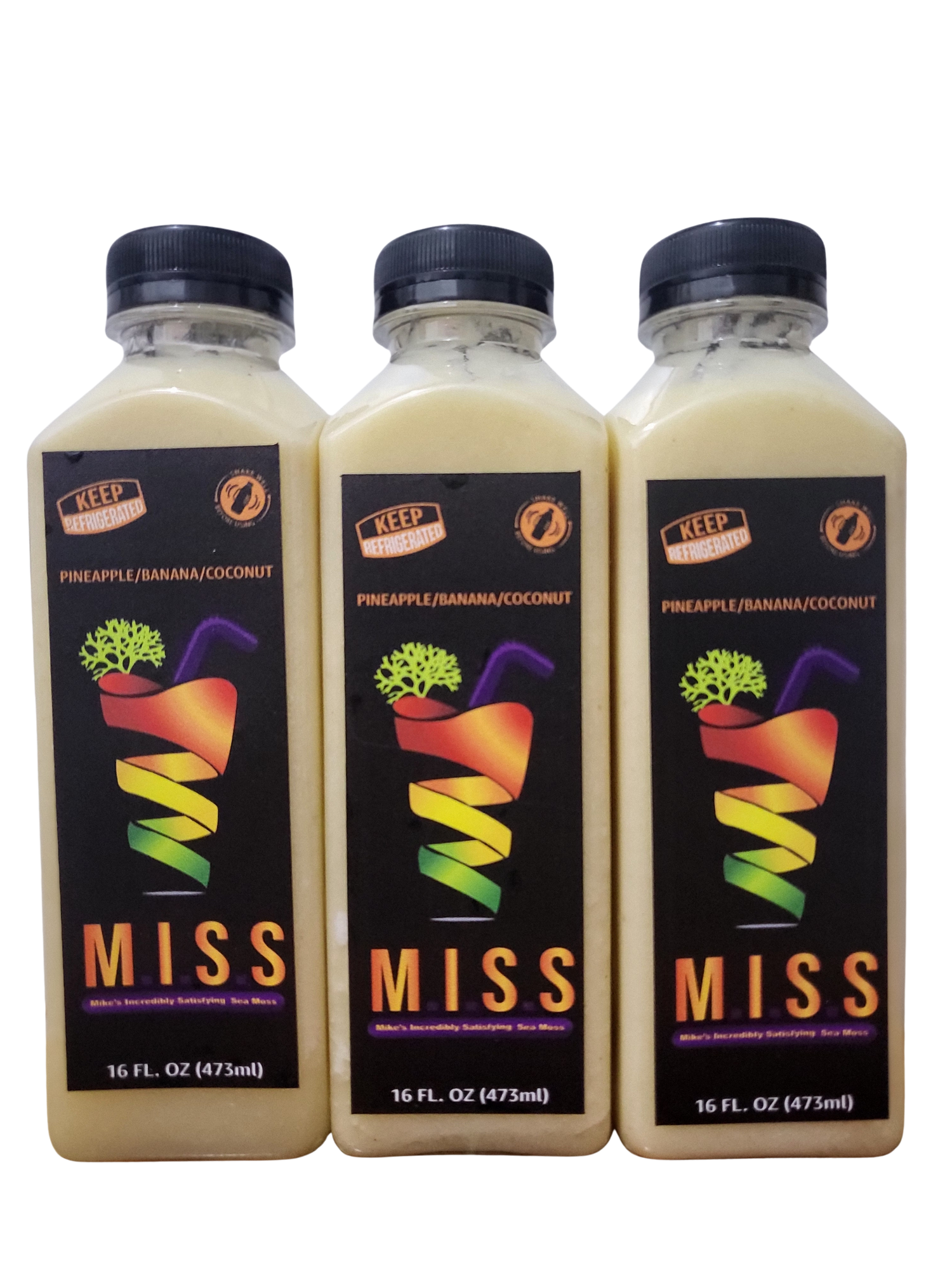 Pineapple Banana Coconut Sea Moss Smoothie 30 Pack by Mike's Sea Moss